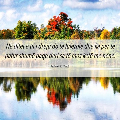 Picture 06 - Psalmet 72:7 ALB - Në ditët e tij i drejti do të lulëzojë dhe - Bible Verse Picture