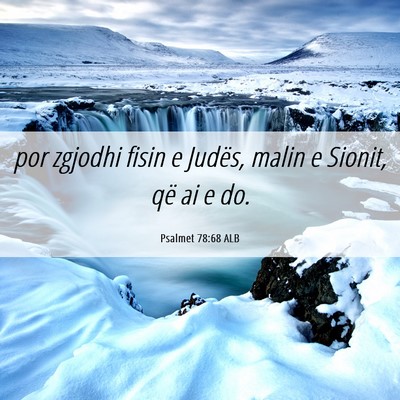 Picture 06 - Psalmet 78:68 ALB - por zgjodhi fisin e Judës, malin e Sionit, që - Bible Verse Picture