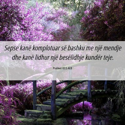 Picture 06 - Psalmet 83:5 ALB - Sepse kanë komplotuar së bashku me një mendje - Bible Verse Picture