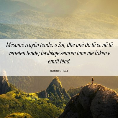 Picture 06 - Psalmet 86:11 ALB - Mësomë rrugën tënde, o Zot, dhe unë do të - Bible Verse Picture