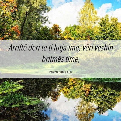 Picture 06 - Psalmet 88:2 ALB - Arriftë deri te ti lutja ime, vëri veshin - Bible Verse Picture