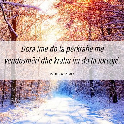 Picture 06 - Psalmet 89:21 ALB - Dora ime do ta përkrahë me vendosmëri dhe - Bible Verse Picture