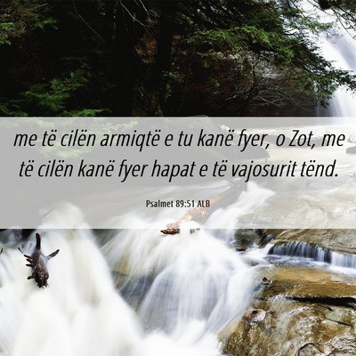 Picture 06 - Psalmet 89:51 ALB - me të cilën armiqtë e tu kanë fyer, o Zot, me - Bible Verse Picture
