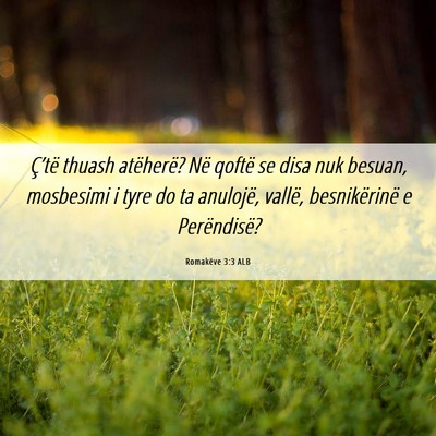 Picture 06 - Romakëve 3:3 ALB - Ç’të thuash atëherë? Në qoftë se disa nuk - Bible Verse Picture