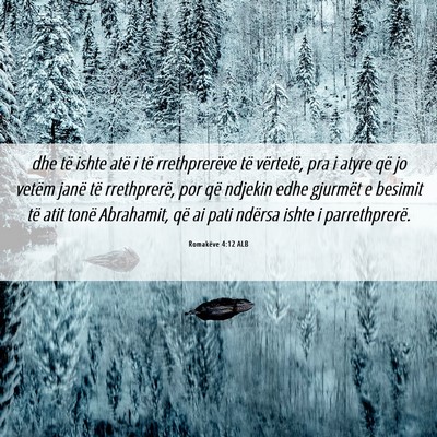 Picture 06 - Romakëve 4:12 ALB - dhe të ishte atë i të rrethprerëve të - Bible Verse Picture