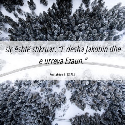 Picture 06 - Romakëve 9:13 ALB - siç është shkruar: “E desha Jakobin dhe e - Bible Verse Picture