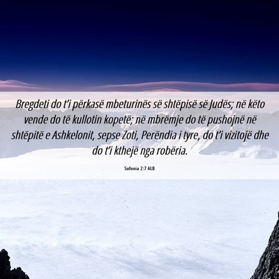 Picture 06 - Sofonia 2:7 ALB - Bregdeti do t’i përkasë mbeturinës së - Bible Verse Picture