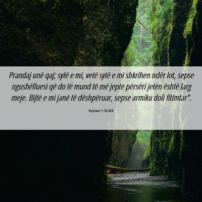 Picture 06 - Vajtimet 1:16 ALB - Prandaj unë qaj; sytë e mi, vetë sytë e mi - Bible Verse Picture