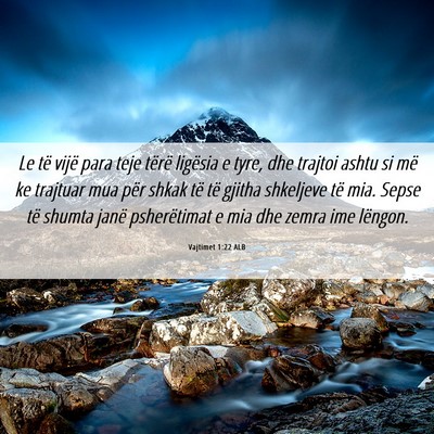 Picture 06 - Vajtimet 1:22 ALB - Le të vijë para teje tërë ligësia e tyre, - Bible Verse Picture