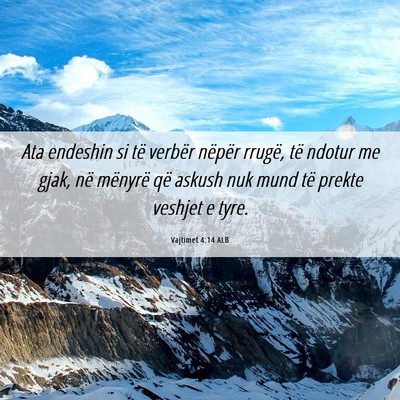 Picture 06 - Vajtimet 4:14 ALB - Ata endeshin si të verbër nëpër rrugë, të - Bible Verse Picture