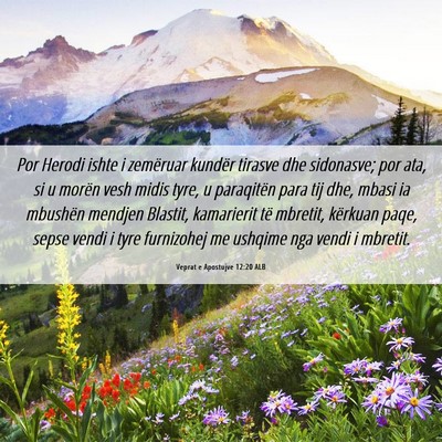 Picture 06 - Veprat e Apostujve 12:20 ALB - Por Herodi ishte i zemëruar kundër tirasve dhe - Bible Verse Picture