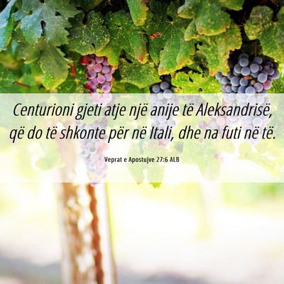Picture 06 - Veprat e Apostujve 27:6 ALB - Centurioni gjeti atje një anije të - Bible Verse Picture