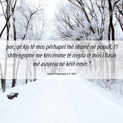 Picture 06 - Veprat e Apostujve 4:17 ALB - por, që kjo të mos përhapet më shumë në - Bible Verse Picture