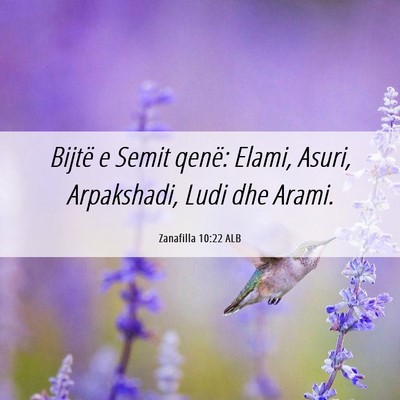 Picture 06 - Zanafilla 10:22 ALB - Bijtë e Semit qenë: Elami, Asuri, Arpakshadi, - Bible Verse Picture