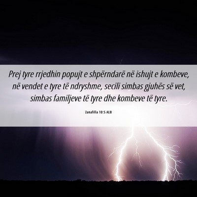 Picture 06 - Zanafilla 10:5 ALB - Prej tyre rrjedhin popujt e shpërndarë në - Bible Verse Picture