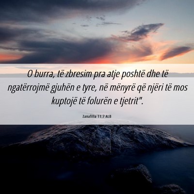Picture 06 - Zanafilla 11:7 ALB - O burra, të zbresim pra atje poshtë dhe të - Bible Verse Picture