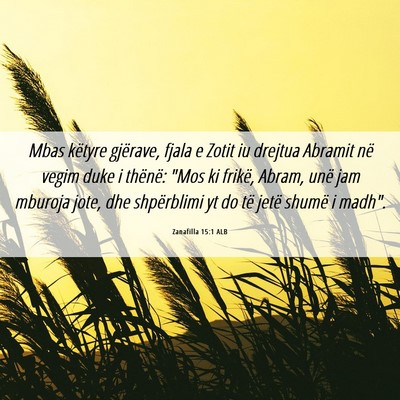 Picture 06 - Zanafilla 15:1 ALB - Mbas këtyre gjërave, fjala e Zotit iu drejtua - Bible Verse Picture