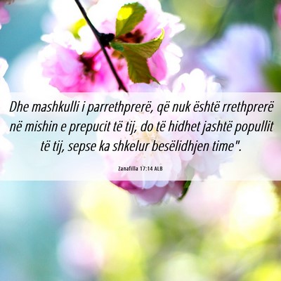 Picture 06 - Zanafilla 17:14 ALB - Dhe mashkulli i parrethprerë, që nuk është - Bible Verse Picture