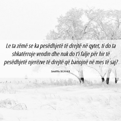 Picture 06 - Zanafilla 18:24 ALB - Le ta zëmë se ka pesëdhjetë të drejtë në - Bible Verse Picture