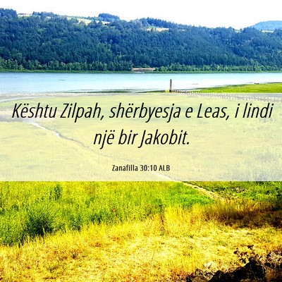 Picture 06 - Zanafilla 30:10 ALB - Kështu Zilpah, shërbyesja e Leas, i lindi një - Bible Verse Picture