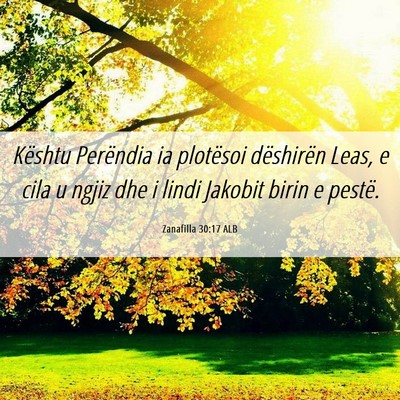 Picture 06 - Zanafilla 30:17 ALB - Kështu Perëndia ia plotësoi dëshirën Leas, e - Bible Verse Picture