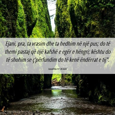 Picture 06 - Zanafilla 37:20 ALB - Ejani, pra, ta vrasim dhe ta hedhim në një pus; - Bible Verse Picture