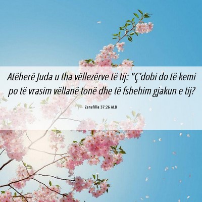 Picture 06 - Zanafilla 37:26 ALB - Atëherë Juda u tha vëllezërve të tij: - Bible Verse Picture