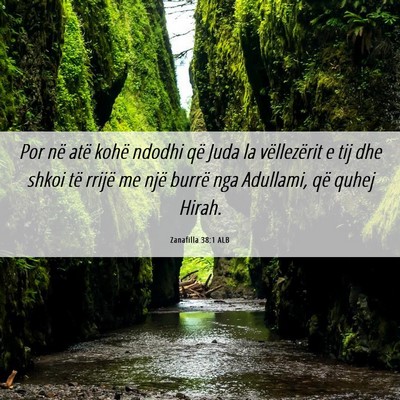Picture 06 - Zanafilla 38:1 ALB - Por në atë kohë ndodhi që Juda la - Bible Verse Picture