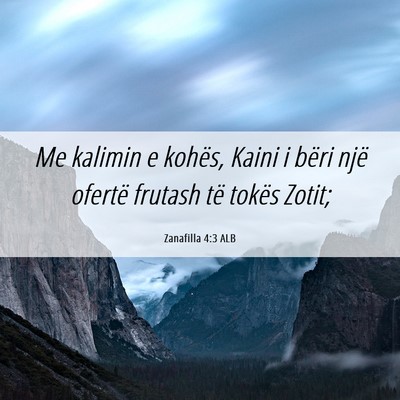 Picture 06 - Zanafilla 4:3 ALB - Me kalimin e kohës, Kaini i bëri një ofertë - Bible Verse Picture