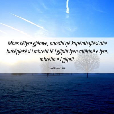 Picture 06 - Zanafilla 40:1 ALB - Mbas këtyre gjërave, ndodhi që kupëmbajtësi - Bible Verse Picture