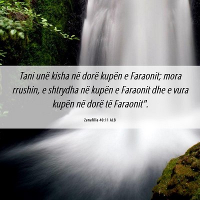 Picture 06 - Zanafilla 40:11 ALB - Tani unë kisha në dorë kupën e Faraonit; mora - Bible Verse Picture