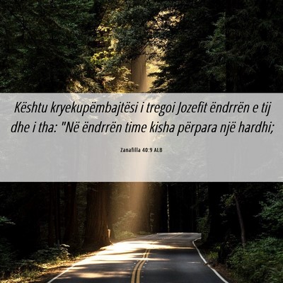 Picture 06 - Zanafilla 40:9 ALB - Kështu kryekupëmbajtësi i tregoi Jozefit - Bible Verse Picture
