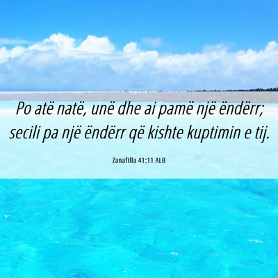 Picture 06 - Zanafilla 41:11 ALB - Po atë natë, unë dhe ai pamë një ëndërr; - Bible Verse Picture