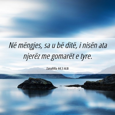 Picture 06 - Zanafilla 44:3 ALB - Në mëngjes, sa u bë ditë, i nisën ata - Bible Verse Picture