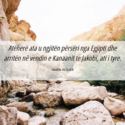 Picture 06 - Zanafilla 45:25 ALB - Atëherë ata u ngjitën përsëri nga Egjipti - Bible Verse Picture