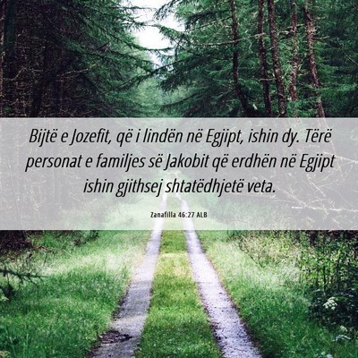 Picture 06 - Zanafilla 46:27 ALB - Bijtë e Jozefit, që i lindën në Egjipt, ishin - Bible Verse Picture