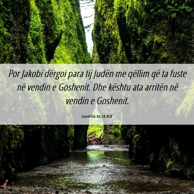 Picture 06 - Zanafilla 46:28 ALB - Por Jakobi dërgoi para tij Judën me qëllim që - Bible Verse Picture