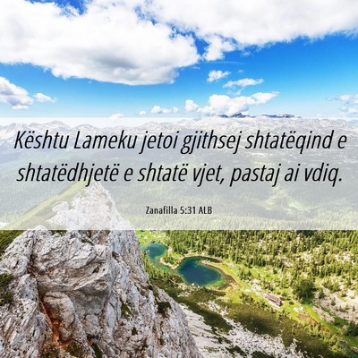 Picture 06 - Zanafilla 5:31 ALB - Kështu Lameku jetoi gjithsej shtatëqind e - Bible Verse Picture