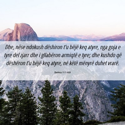 Picture 06 - Zbulesa 11:5 ALB - Dhe, nëse ndokush dëshiron t’u bëjë keq - Bible Verse Picture