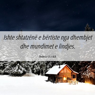 Picture 06 - Zbulesa 12:2 ALB - Ishte shtatzënë e bërtiste nga dhembjet dhe - Bible Verse Picture