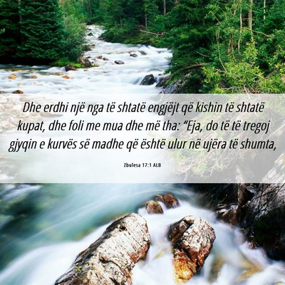 Picture 06 - Zbulesa 17:1 ALB - Dhe erdhi një nga të shtatë engjëjt që - Bible Verse Picture