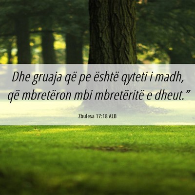 Picture 06 - Zbulesa 17:18 ALB - Dhe gruaja që pe është qyteti i madh, që - Bible Verse Picture