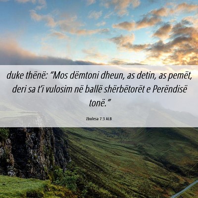 Picture 06 - Zbulesa 7:3 ALB - duke thënë: “Mos dëmtoni dheun, as detin, as - Bible Verse Picture