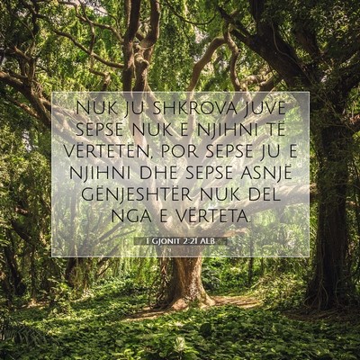 Picture 07 - 1 Gjonit 2:21 ALB - Nuk ju shkrova juve sepse nuk e njihni të - Bible Verse Picture
