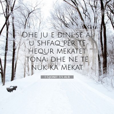 Picture 07 - 1 Gjonit 3:5 ALB - Dhe ju e dini se ai u shfaq për të hequr - Bible Verse Picture