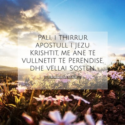 Picture 07 - 1 Korintasve 1:1 ALB - Pali, i thirrur apostull i Jezu Krishtit, me anë - Bible Verse Picture