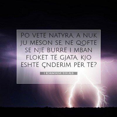 Picture 07 - 1 Korintasve 11:14 ALB - Po vetë natyra, a nuk ju mëson se, në qoftë - Bible Verse Picture