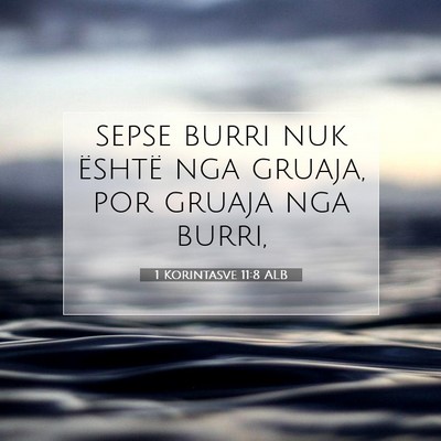 Picture 07 - 1 Korintasve 11:8 ALB - sepse burri nuk është nga gruaja, por gruaja - Bible Verse Picture