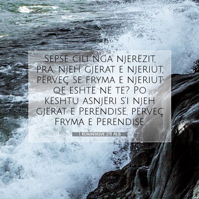 Picture 07 - 1 Korintasve 2:11 ALB - Sepse cili nga njerëzit, pra, njeh gjërat e - Bible Verse Picture