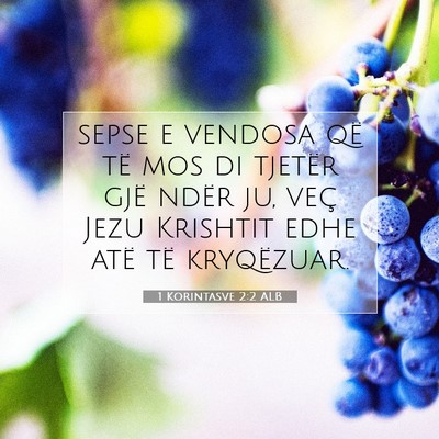 Picture 07 - 1 Korintasve 2:2 ALB - sepse e vendosa që të mos di tjetër gjë ndër - Bible Verse Picture